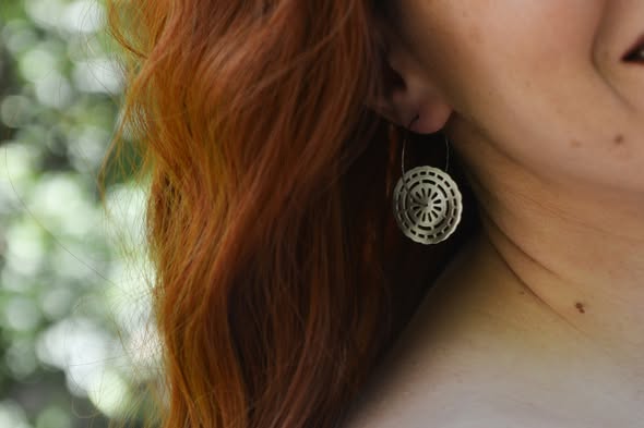 Σκουλαρίκια κρίκοι Mandala