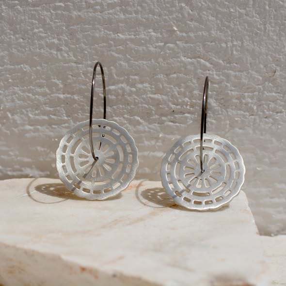 Σκουλαρίκια κρίκοι Mandala