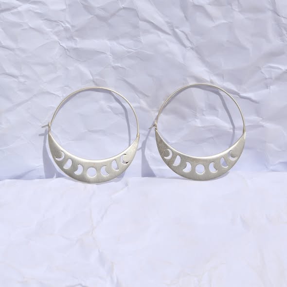 Σκουλαρίκια κρίκοι - φάσεις του φεγγαριού!