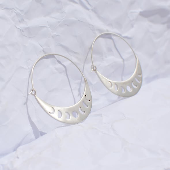 Σκουλαρίκια κρίκοι - φάσεις του φεγγαριού!